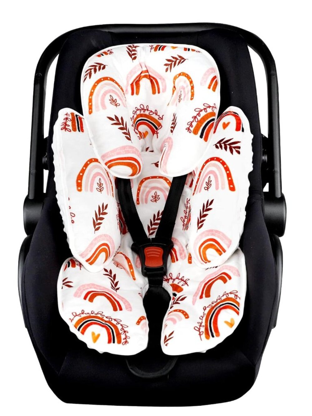 2 in 1 Infant Car Seat Insert, Car Seat Head Support Baby Girls Boys Soft Insert